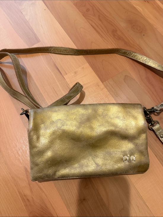 Bed Stu Handbags - Bed Stu Metallic Gold Crossbody Wallet